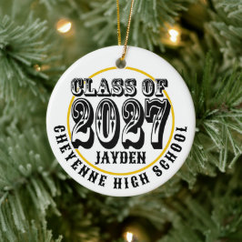 Western Class of 2027 Photo Graduation Keramik Ornament