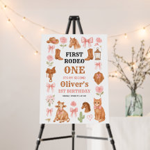 Western Coquette Cowgirl 1st Birthday Cute Pink