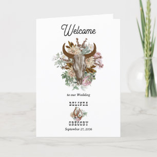 Western Country Boho Kuh Hochzeitsorden Programm