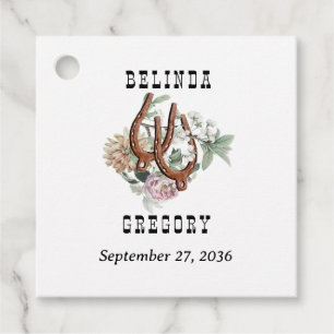 Western Country Cowboy Boho Kuh Skull Hochzeit Geschenkanhänger
