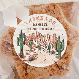 Western Country Cowboy Geburtstagsticker Runder Aufkleber