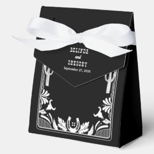 Western Country Cowboy Rustikale Hochzeit Willkomm Geschenkschachtel