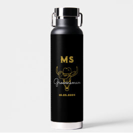 Western Country Cowboy Wedding Monogram Trauzeuge Trinkflasche