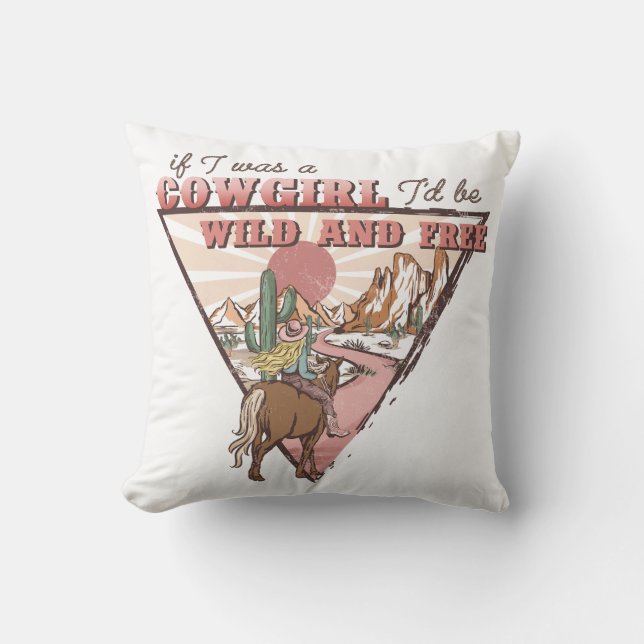 Western Country Cowgirl Kissen (Vorderseite)