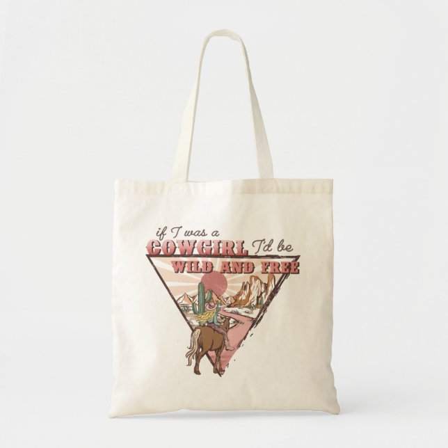 Western Country Cowgirl Tragetasche (Vorne)