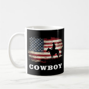 Western-Country-Männer-Rodeo-Südliches Retro-Cowbo Kaffeetasse