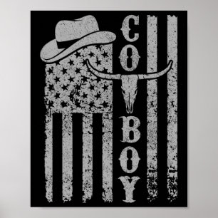 Western Country Men Teen Boy Kid Rodeo Southern Re Poster