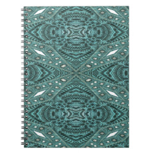 Western Country Mode Aquamarin Türkisblau Leder Notizblock