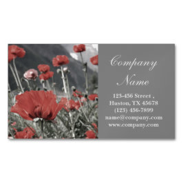 Western Country Red Poppe Florist Aromatherapie Magnetische Visitenkarte