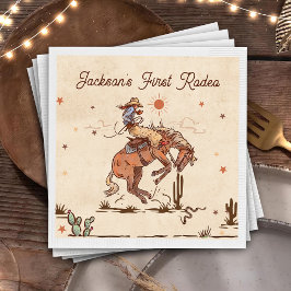 Western Country Rodeo Cowboy Birthday Paper Teller Serviette