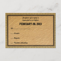 Western Country Rodeo Wedding Cartes RSVP