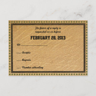 Western Country Rodeo Wedding RSVP Cards Karte