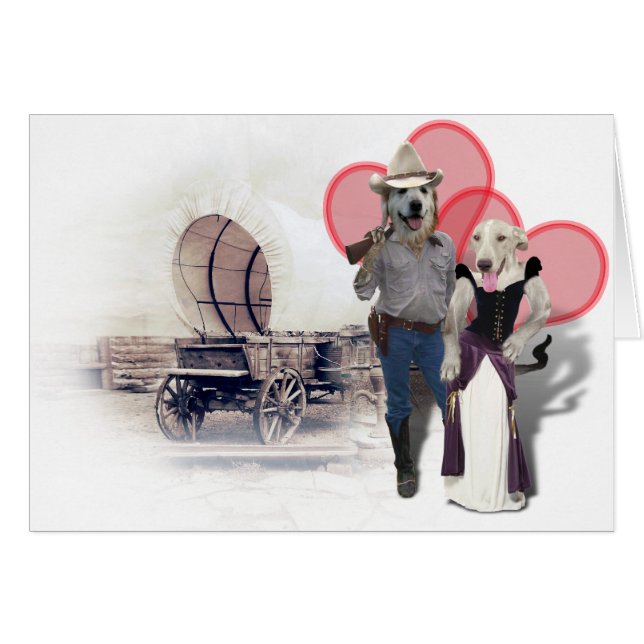 Western Couple Cowboy Dog (Vorderseite (Horizontal))