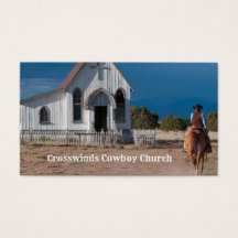 Western Cowboy auf der Cappingkarte der Kirche