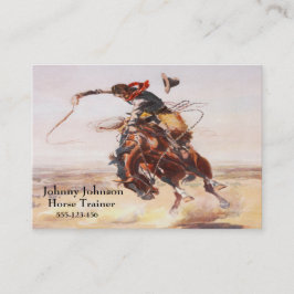Western-Cowboy auf sträubender Pferdeschablone Visitenkarte