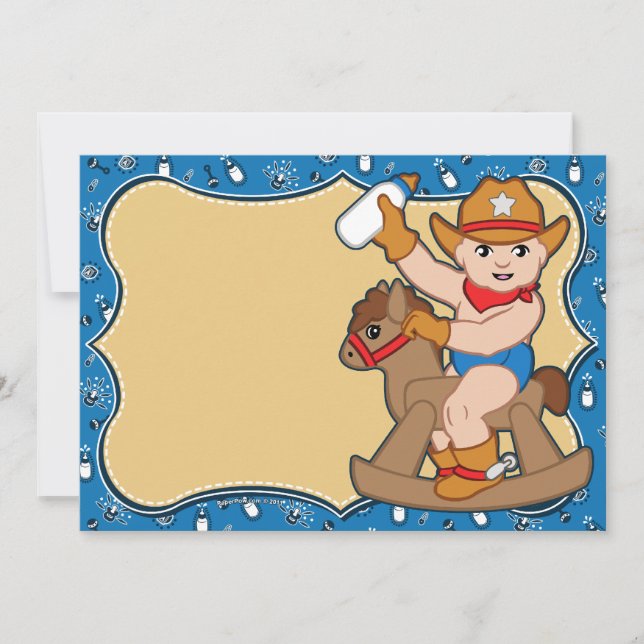 Western-Cowboy-Baby-Duschen-Einladungen Einladung (Vorderseite)