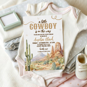 Western Cowboy Baby Shower Einladung