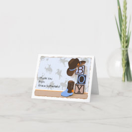 Western Cowboy Babydusche Danke