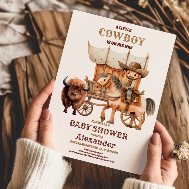 Western Cowboy Babydusche Einladung (Von Creator hochgeladen)