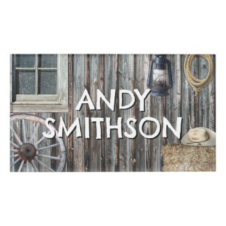 Western Cowboy Barn Namenschild