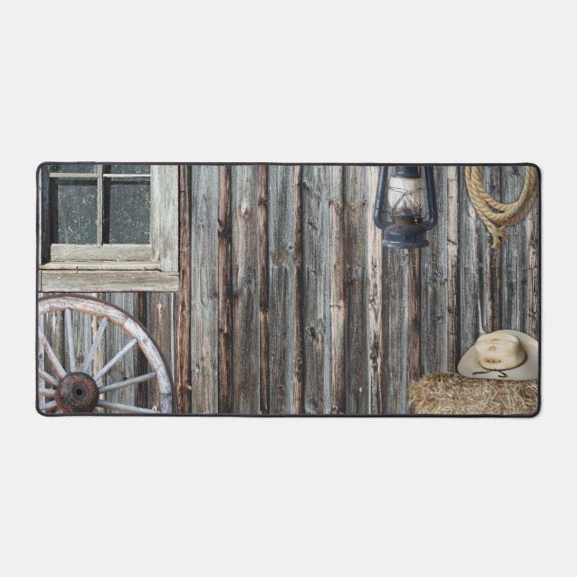 Western Cowboy Barn Schreibtischunterlage (Vorderseite)