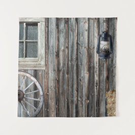 Western Cowboy Barn Tapestry Wandteppich
