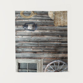Western Cowboy Barn Tapestry Wandteppich