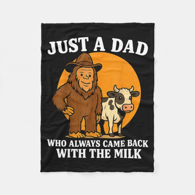 Western Cowboy Bigfoot Just A Dad Who Came Back Wi Fleecedecke (Vorderseite)