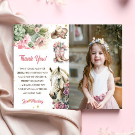 Western Cowboy Birthday Danke Karte