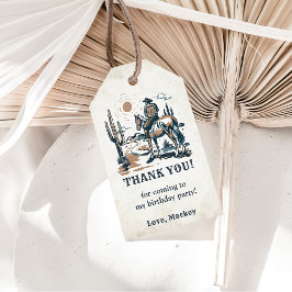 Western Cowboy Birthday Party Geschenkanhänger