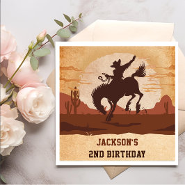 Western Cowboy Birthday Party Napkins Serviette
