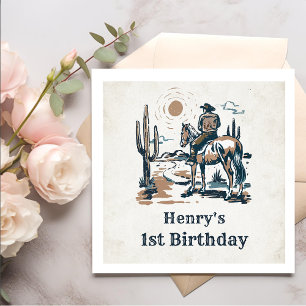 Western Cowboy Birthday Party Serviette