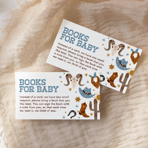 Western Cowboy Books für Baby Rodeo Dusche Begleitkarte