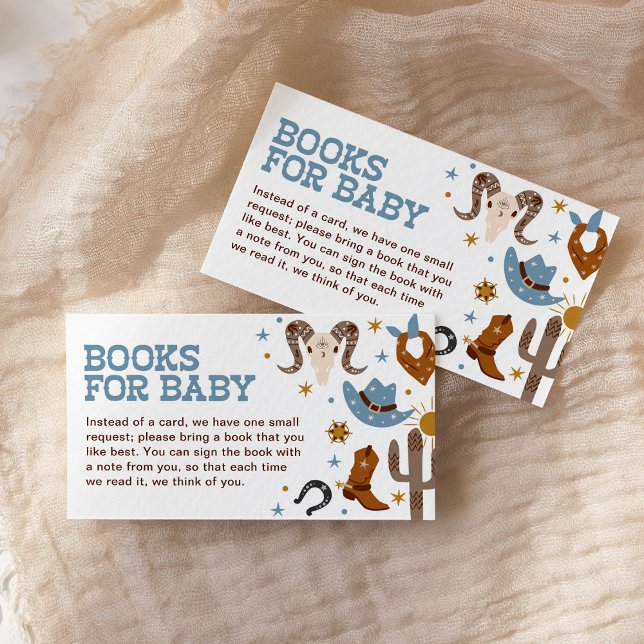 Western Cowboy Books für Baby Rodeo Dusche Begleitkarte (Von Creator hochgeladen)