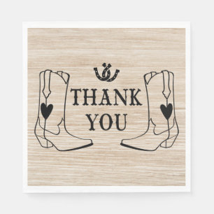 Western Cowboy Boot Country Wedding Wood Vielen Da Serviette