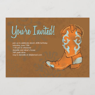 Western Cowboy Boot Einladung