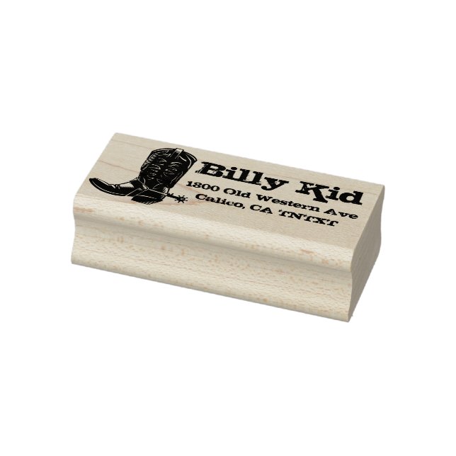 Western Cowboy Boot Rücksendeadresse Gummistempel (Stempel)
