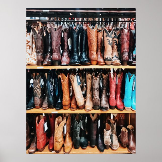 Western Cowboy Boots Americana Nashville Poster (Vorne)