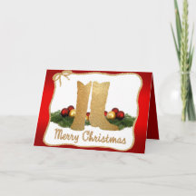 Western Cowboy Boots Garland Rope Frohe Weihnachte