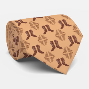 Western Cowboy Boots Necktie Krawatte