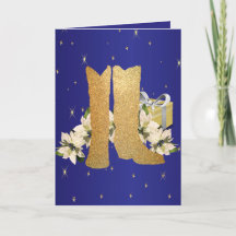 Western Cowboy Boots Poinsettias Gaben Urlaub