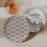 Western Cowboy Boy Baby Shower Horse Pappteller<br><div class="desc">Bereiten Sie sich auf eine Cowboydusche von Rootin'-Tootin vor, die den Geist des Wilden Westens einfängt! Dieses charmante Design besticht durch einen spielerischen Seil-Schriftart, der sich durch handillustrierte Rodeos- und Cowboys-Szenen mit galoppierenden Pferden und Wüstenlandschaften weht. Diese Kollektion ist perfekt für die Babydusche eines jeden Kindes geeignet und umfasst knechte...</div>