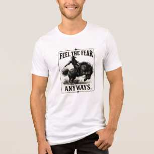 Western Cowboy Bucking Pferd SVG Vintage Rodeo T Tri-Blend Shirt