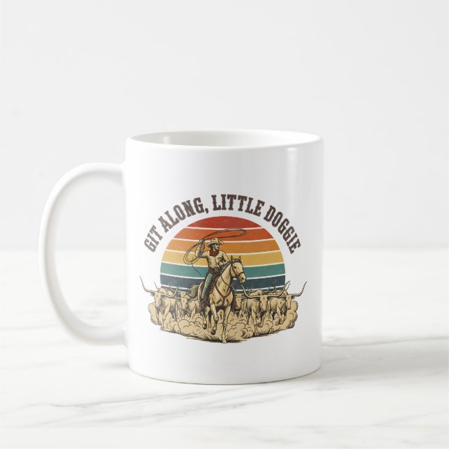 Western Cowboy Cattle Round Up Kaffeetasse (Links)