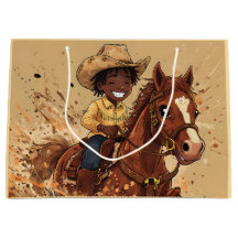 Western-Cowboy-Comic Reiter großer Cowboy