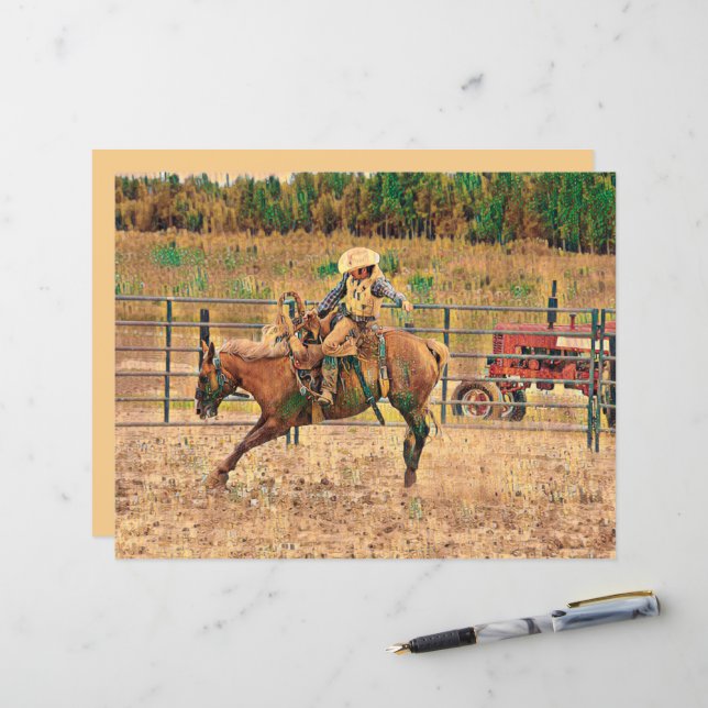 Western Cowboy Country Reiten (Vorderseite/Rückseite Beispiel)