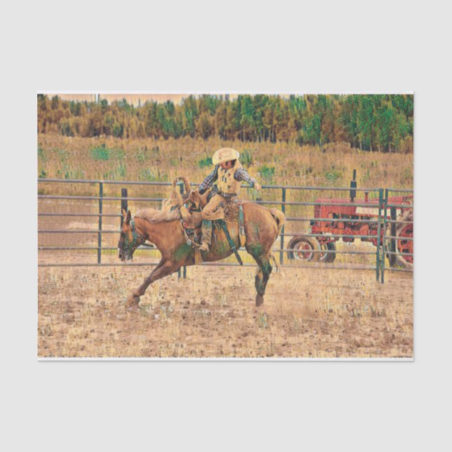 Western Cowboy Country Reittierpapier Seidenpapier (Vorderseite)