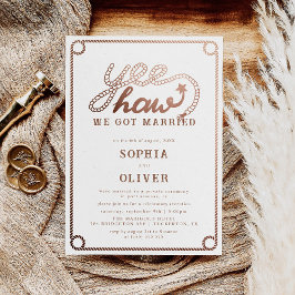 Western Cowboy Country Wedding Elopement Einladung
