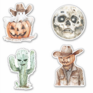 Western Cowboy Cowgirl Halloween-Kostüm Aufkleber