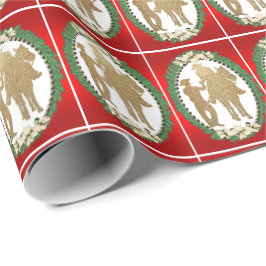 Western Cowboy Cowgirl Horse Holiday Geschenkwrap Geschenkpapier